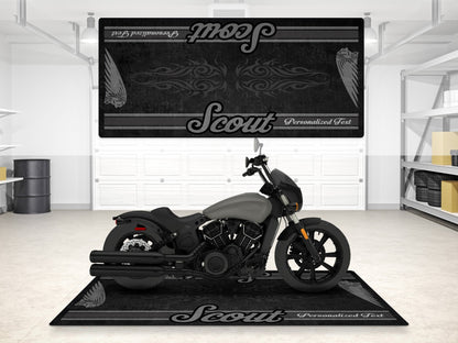 Designed Pit Mat for Indian Scout Rogue Sixty Motorcycle - MM7324 - Howling Moto