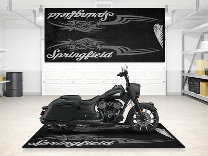 Designed Pit Mat for Indian Springfield Motorcycle - MM7326 - Howling Moto