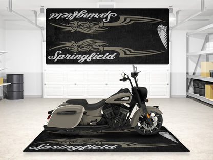 Designed Pit Mat for Indian Springfield Motorcycle - MM7326 - Howling Moto