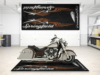 Designed Pit Mat for Indian Springfield Motorcycle - MM7326 - Howling Moto