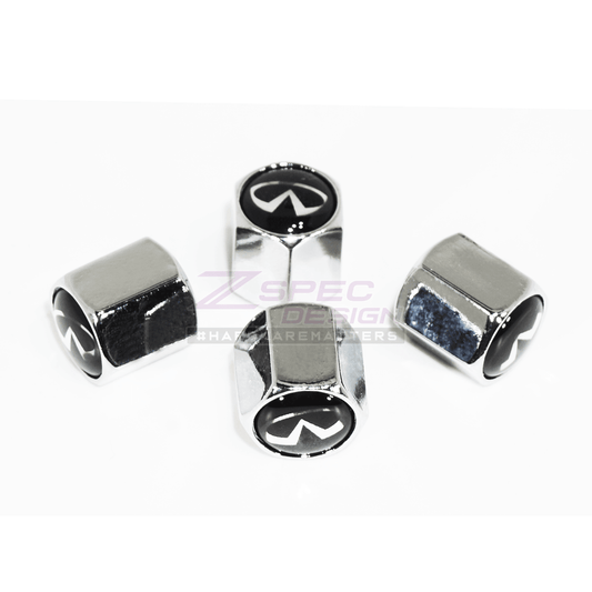 Chrome Valve Stem Tire Caps, Style: INFINITI - Howling Moto