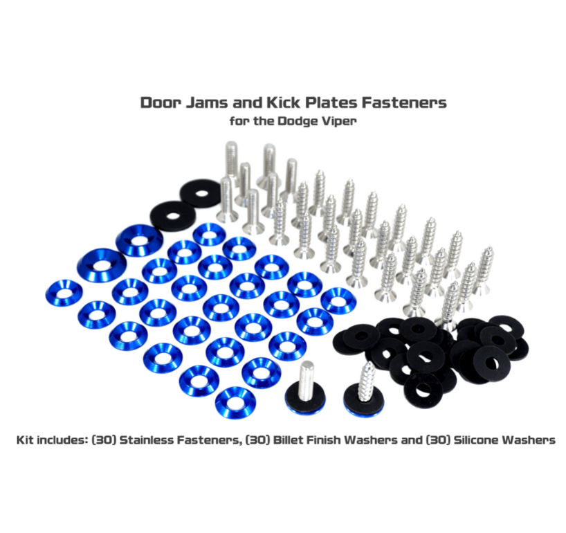 ZSPEC Door Jams and Kick Plates Fastener Kit for '03-06 Dodge Viper, Stainless & Billet - Howling Moto