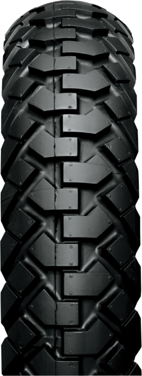 IRC GP-110 Rear Tire 4.60-17 62S for on and off-road performance, showing tread pattern and sidewall details.