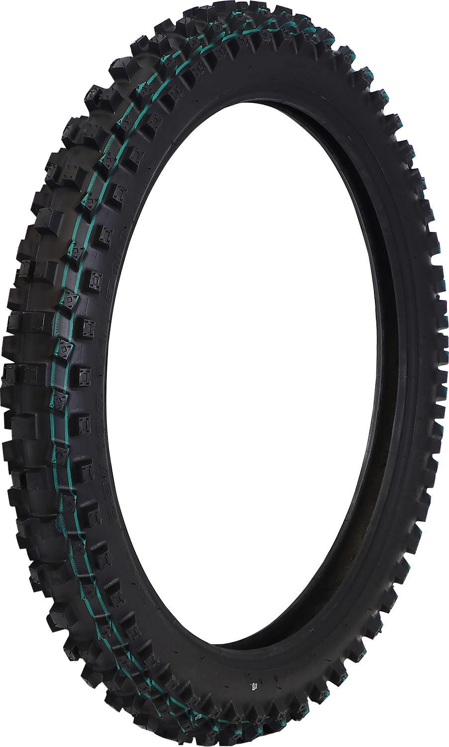 IRC VX-40 front motorcycle tire 80/100-21 for off-road riding, featuring durable tread for off-road performance.