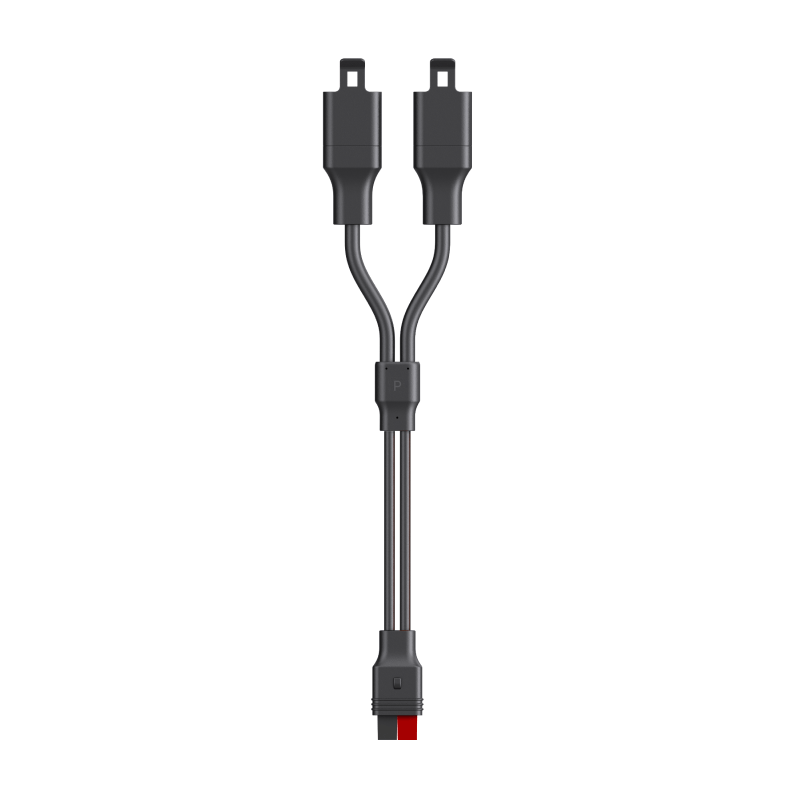 Jackery Anderson connector and cable for handbags, shown in black with textured surface and secure clasp for versatile use.