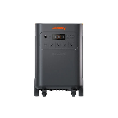 Jackery Explorer 5000 Plus portable power station with 10kWh battery, featuring multiple outlets and a compact design.