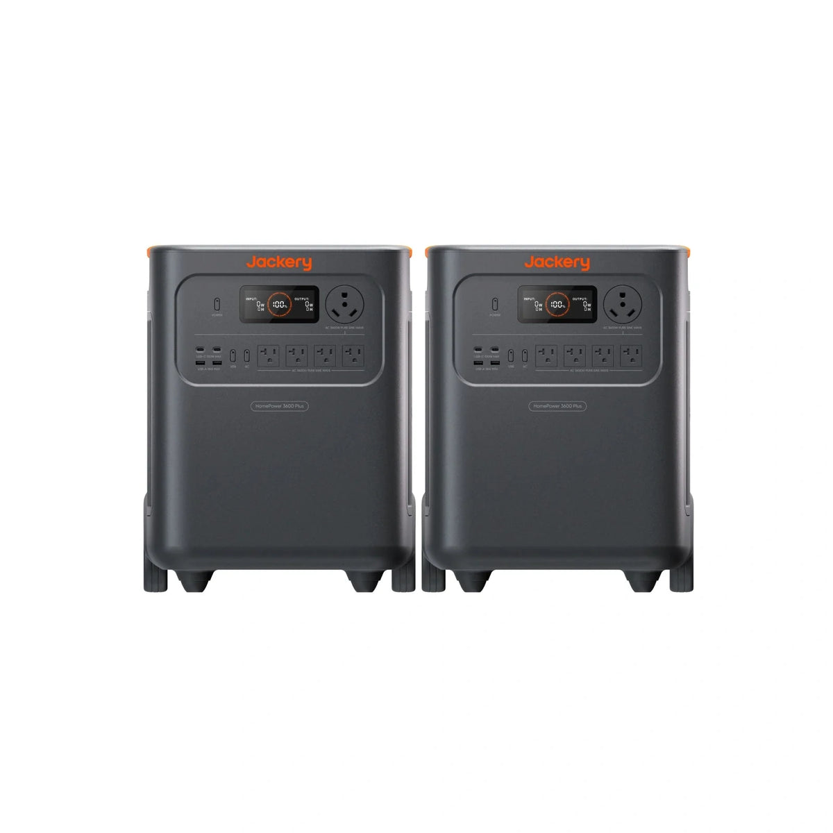 Jackery HomePower 3600 Plus portable home battery backup system with multiple outlets and digital display for emergency power.