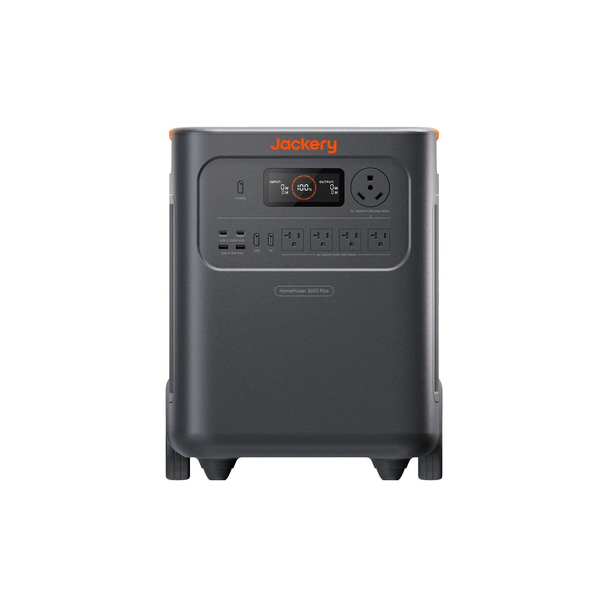 Jackery Solar Generator HomePower 3600 Plus with multiple power outlets and solar panels for portable off-grid energy.