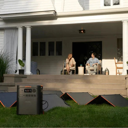 Jackery Solar Generator HomePower 3600 Plus with multiple outlets and solar panels for portable renewable energy storage
