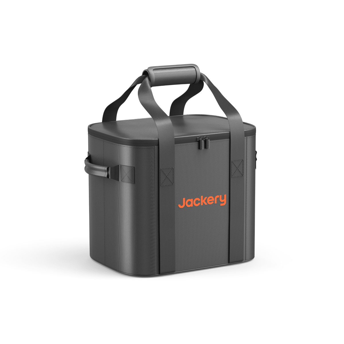 Jackery upgraded carrying case in medium size, black handbag with handle and zipper closure, designed for portable device storage