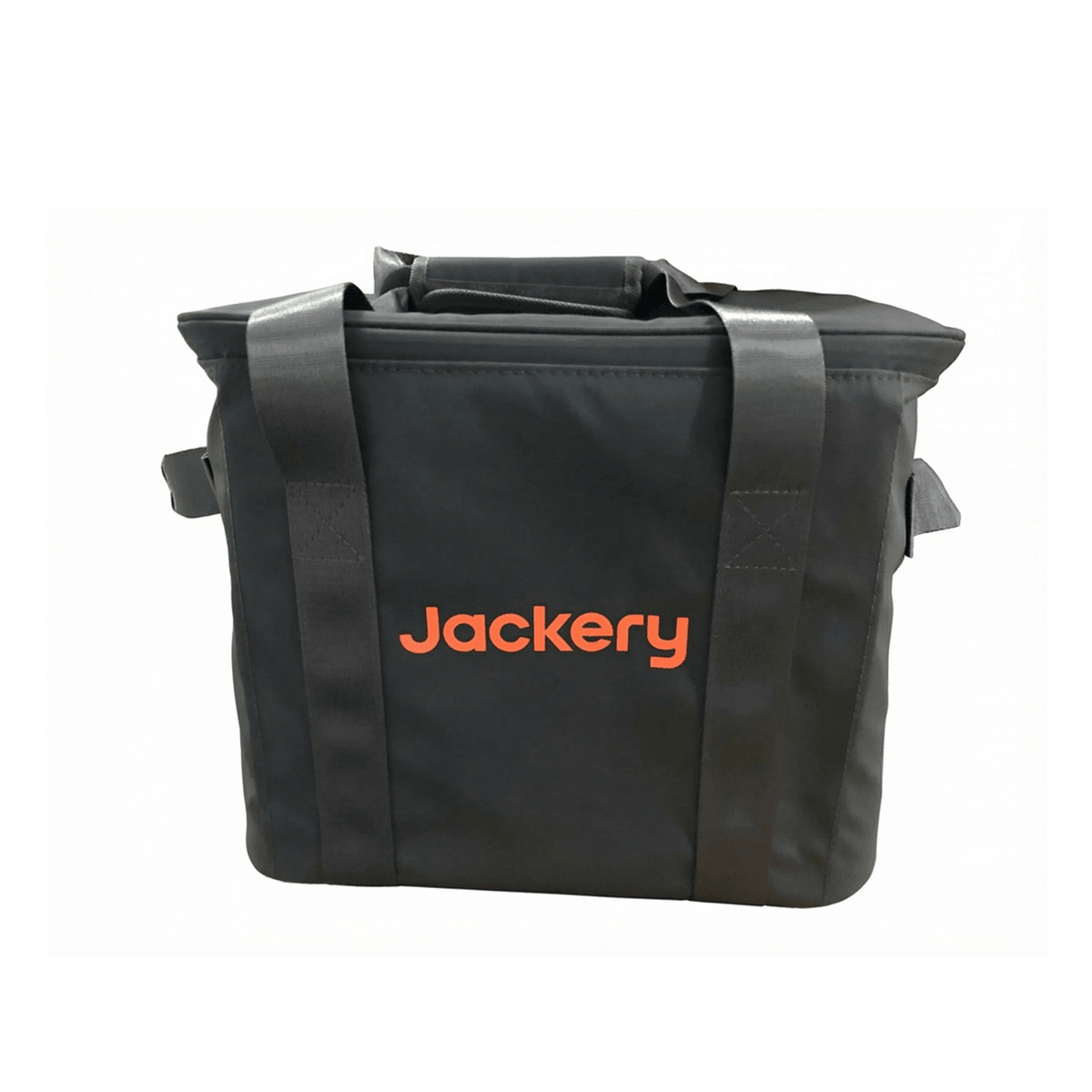 Jackery upgraded carrying case for handbags, medium size, durable black exterior, compact and portable design.