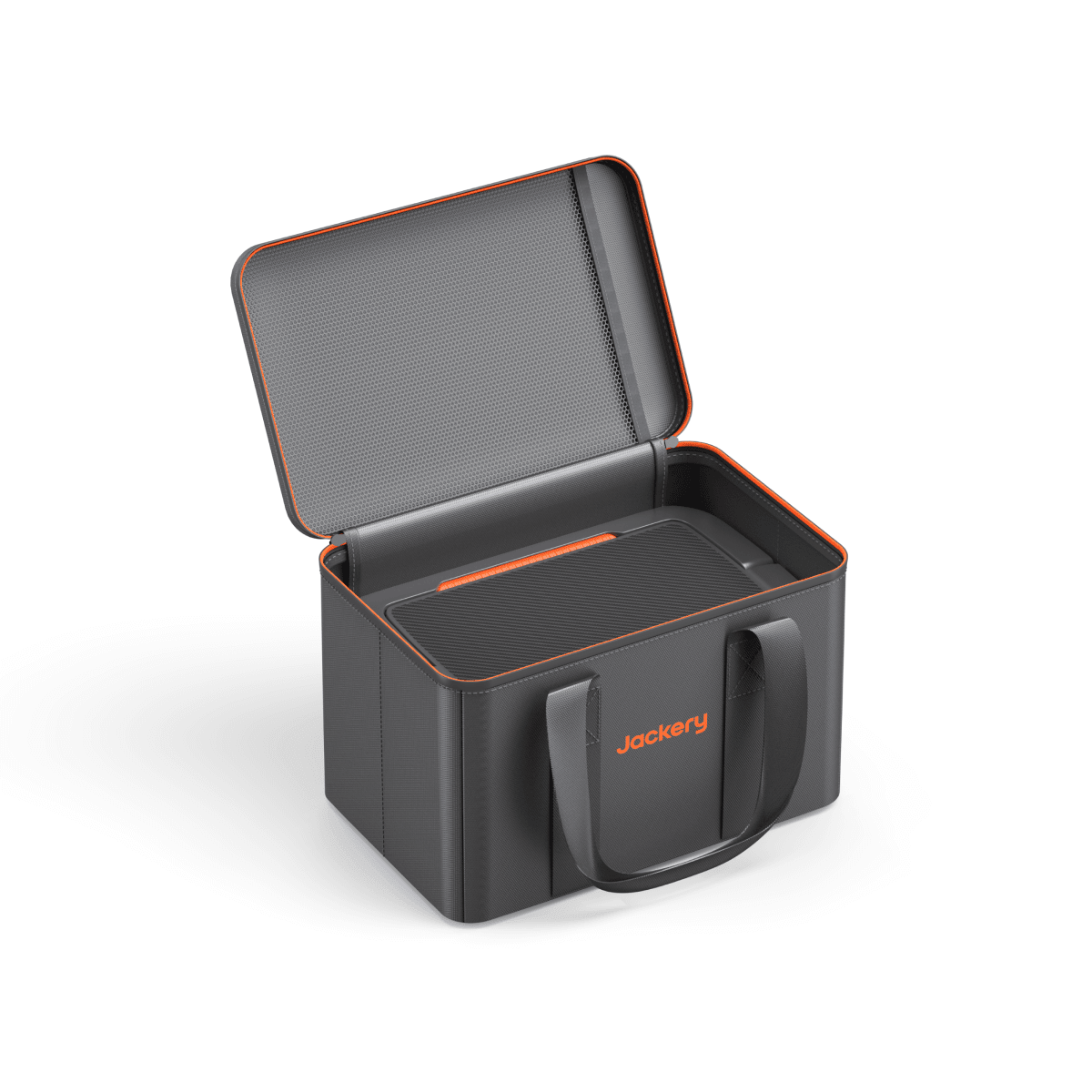 Jackery upgraded small carrying case for handbags, compact black design with zipper closure and durable handle.