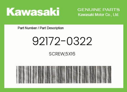 Kawasaki Z125 Pro Screw (5x16) - Howling Moto