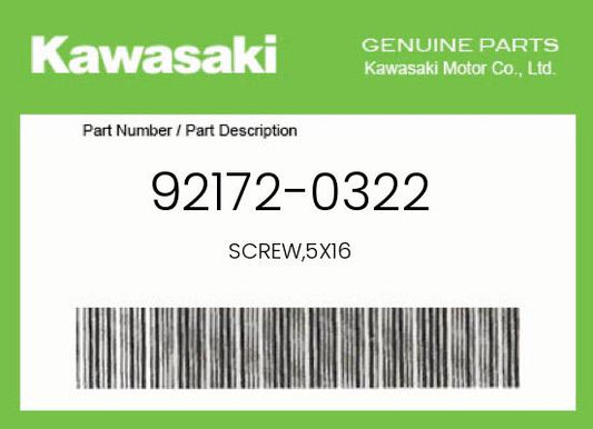 Kawasaki Z125 Pro Screw (5x16) - Howling Moto