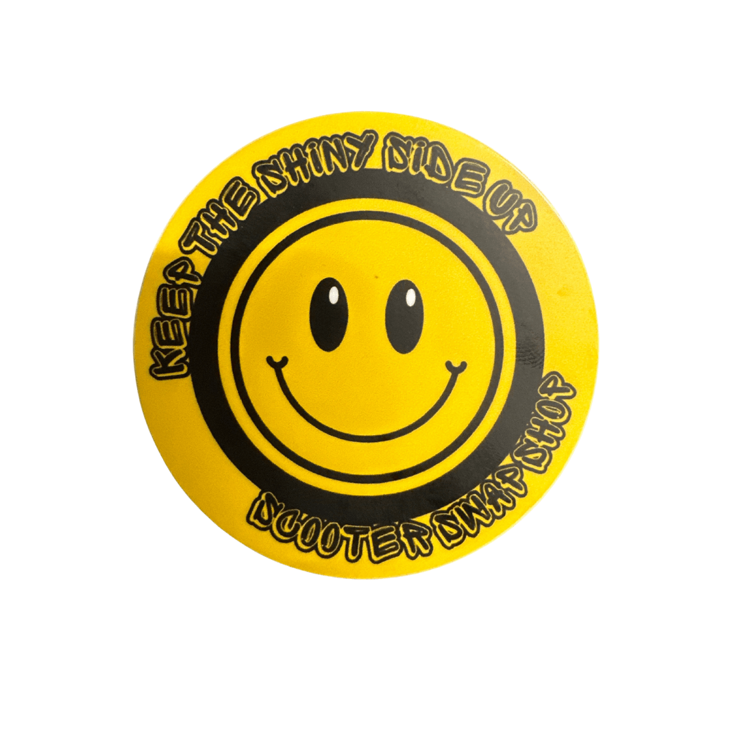 Keep the Shiny Side Up Circle Sticker - Howling Moto