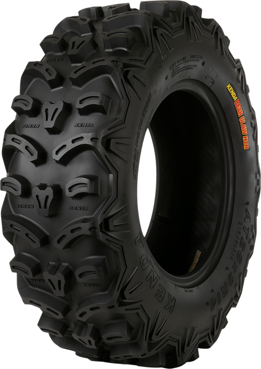 Kenda K587 Bearclaw HTR front ATV tire 26x9R12 with 8-ply construction, featuring aggressive tread for off-road performance.