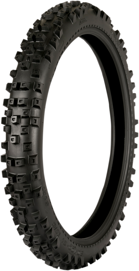 Kenda K774 Ibex front tire 80/100-21 for enduro and off-road riding, featuring rugged tread pattern for extreme conditions