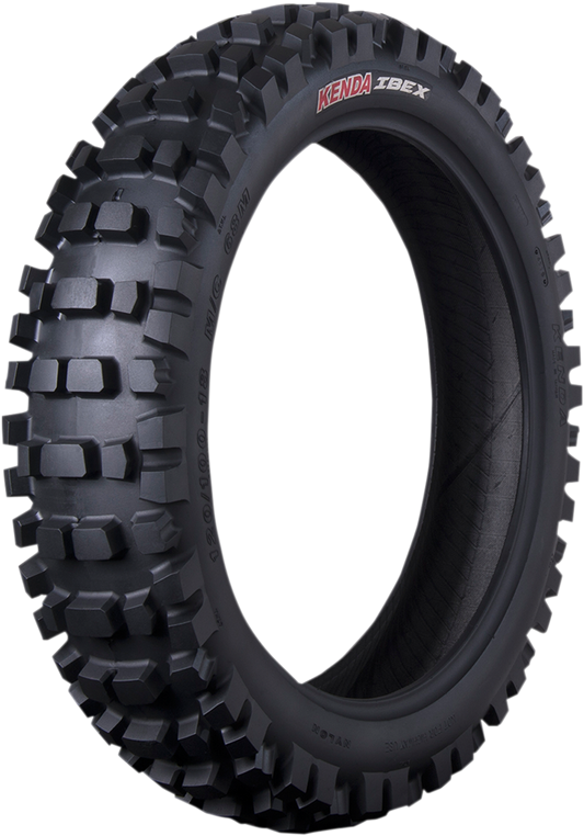 Kenda K774 Ibex rear tire for enduro bikes, 120/100-18 size with 64M load and speed rating, designed for extreme enduro performance