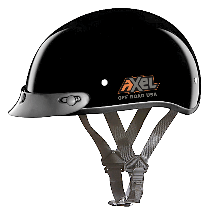 Kids' D.O.T. off-road trail Daytona helmet by AXEL OFF ROAD with colorful dot pattern and adjustable chin strap for safety.