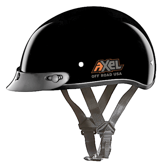 Kids' D.O.T. off-road trail Daytona helmet by AXEL OFF ROAD with colorful dot pattern and adjustable chin strap for safety.
