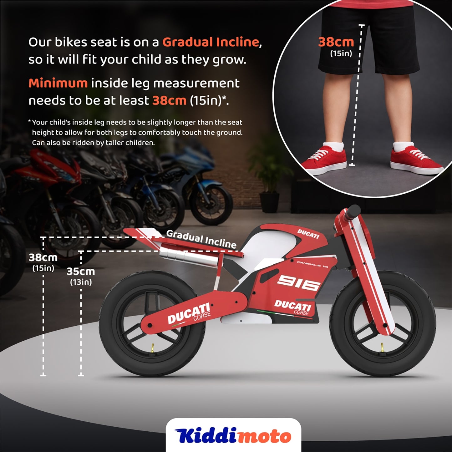 Kiddimoto Ducati 916 Balance Bike – Licensed Kids Balance Bike