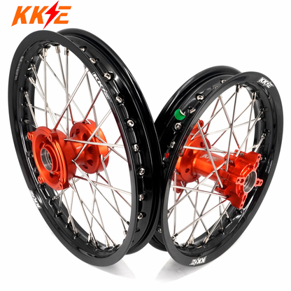 KKE 14"*1.4/12"*1.6 Kid's Small Wheels Rims Set Fit KTM SX 65 2025-2026 Orange&Black - Howling Moto