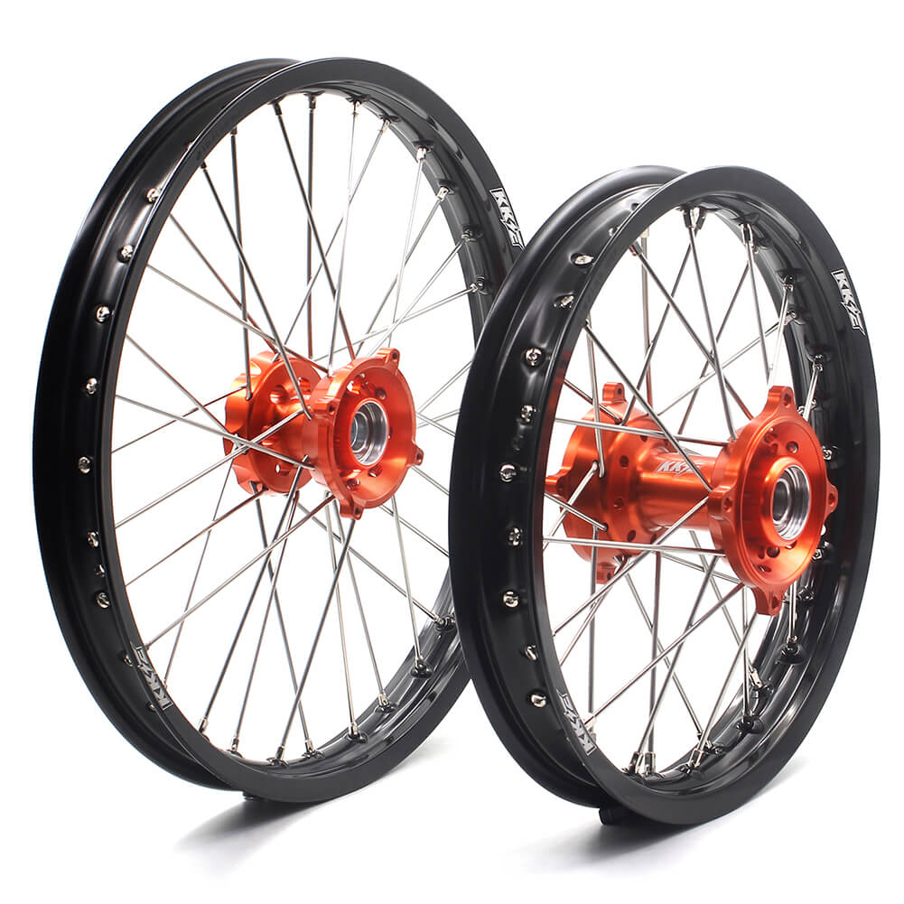 KKE 17"*1.4/14"*1.6 Kid's Small Wheels Rims Fit KTM SX 85 2003-2020 Orange Hub - Howling Moto