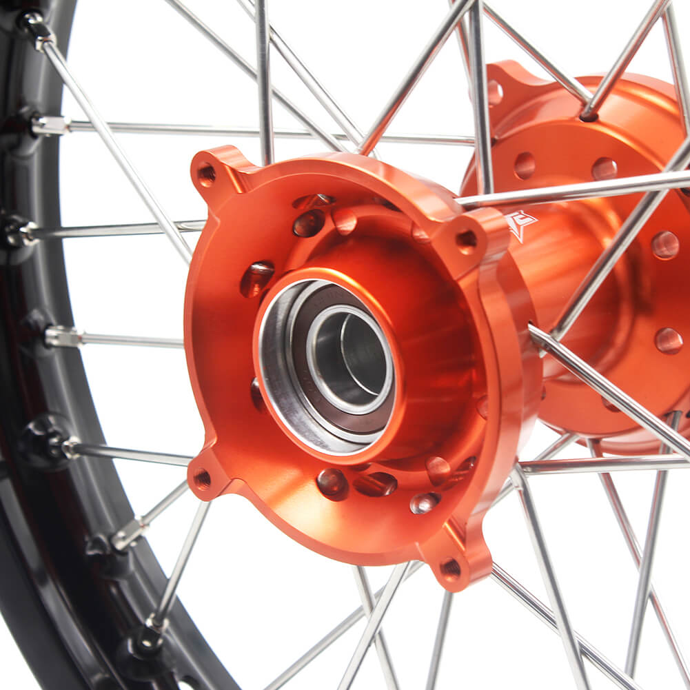 KKE 17"*1.4/14"*1.6 Kid's Small Wheels Rims Fit KTM SX 85 2003-2020 Orange Hub - Howling Moto
