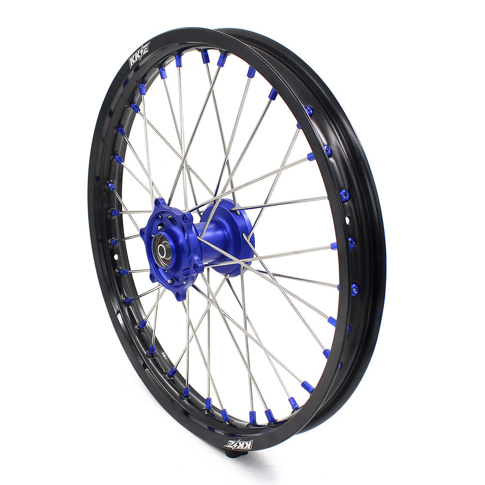KKE For Kawasaki KX80 KX85 KX100 19/16 Big Kid's Wheels Rims Blue Nipples - Howling Moto
