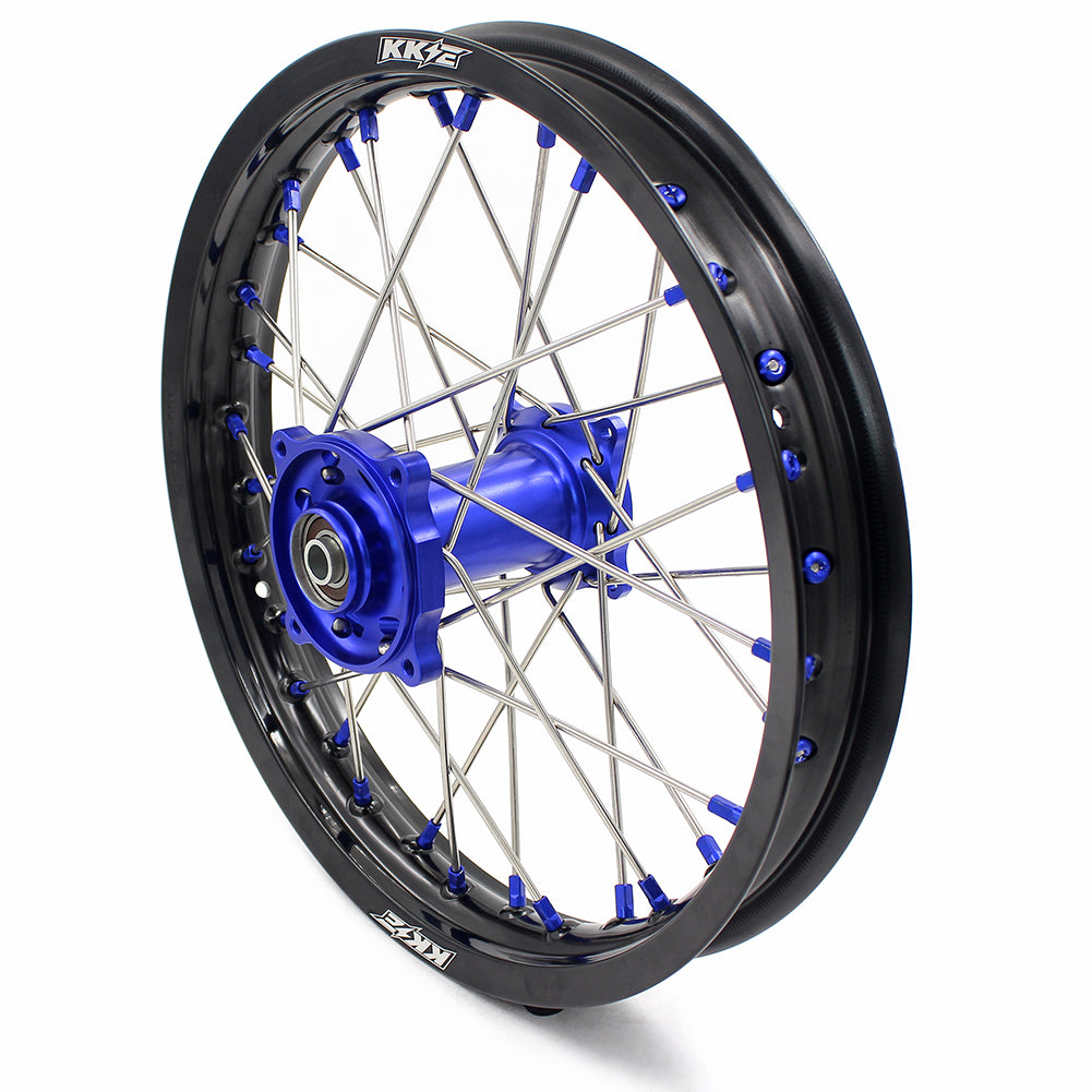 KKE For Kawasaki KX80 KX85 KX100 19/16 Big Kid's Wheels Rims Blue Nipples - Howling Moto