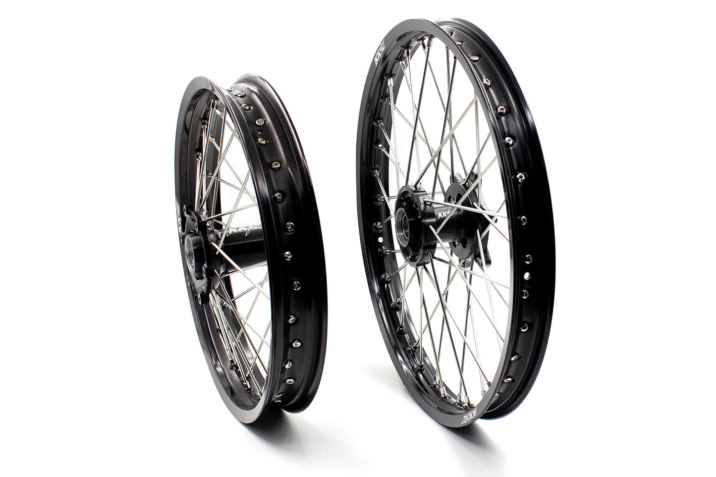 KKE Enduro 1.6*21" & 2.15*18" CNC Hub Electric Dirtbike Alloy Wheels Rims Fit STARK VARG Black Hub - Howling Moto