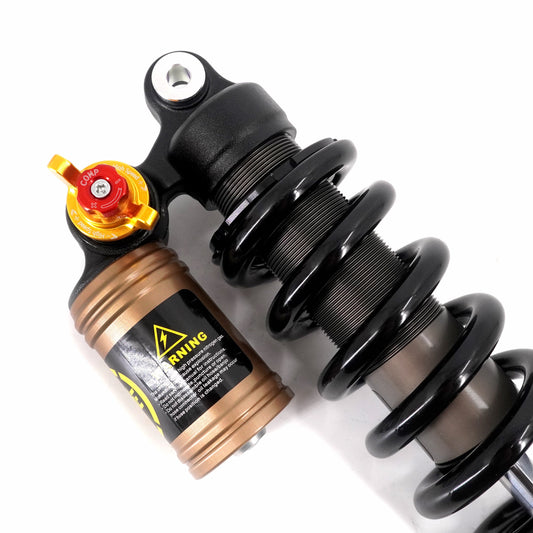 KKE Racing upgraded rear suspension shock spring absorber for SurRon Light Bee electric bike, 2019-2025, close-up of shock component.