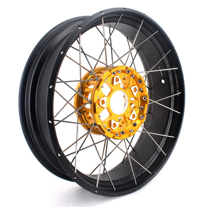 VMX 19" 17" Tubeless Wheels For BMW R1200GS R1200GS Adventure 2013-2020 Gold Hub&Black Rim - Howling Moto