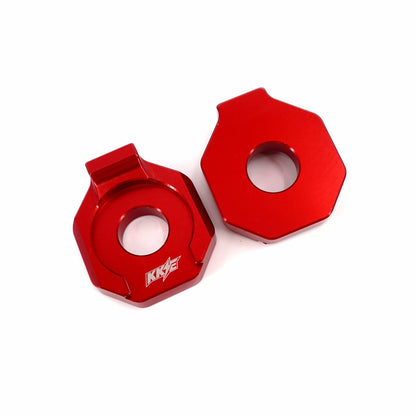 KKE Axle Chain Adjuster Blocks Fit Rawrr Mantis, Mantis X Black and Red (Collective) - Howling Moto