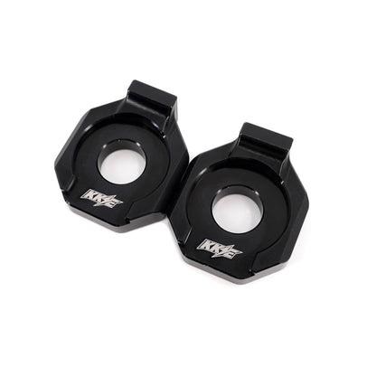 KKE Axle Chain Adjuster Blocks Fit Rawrr Mantis, Mantis X Black and Red (Collective) - Howling Moto
