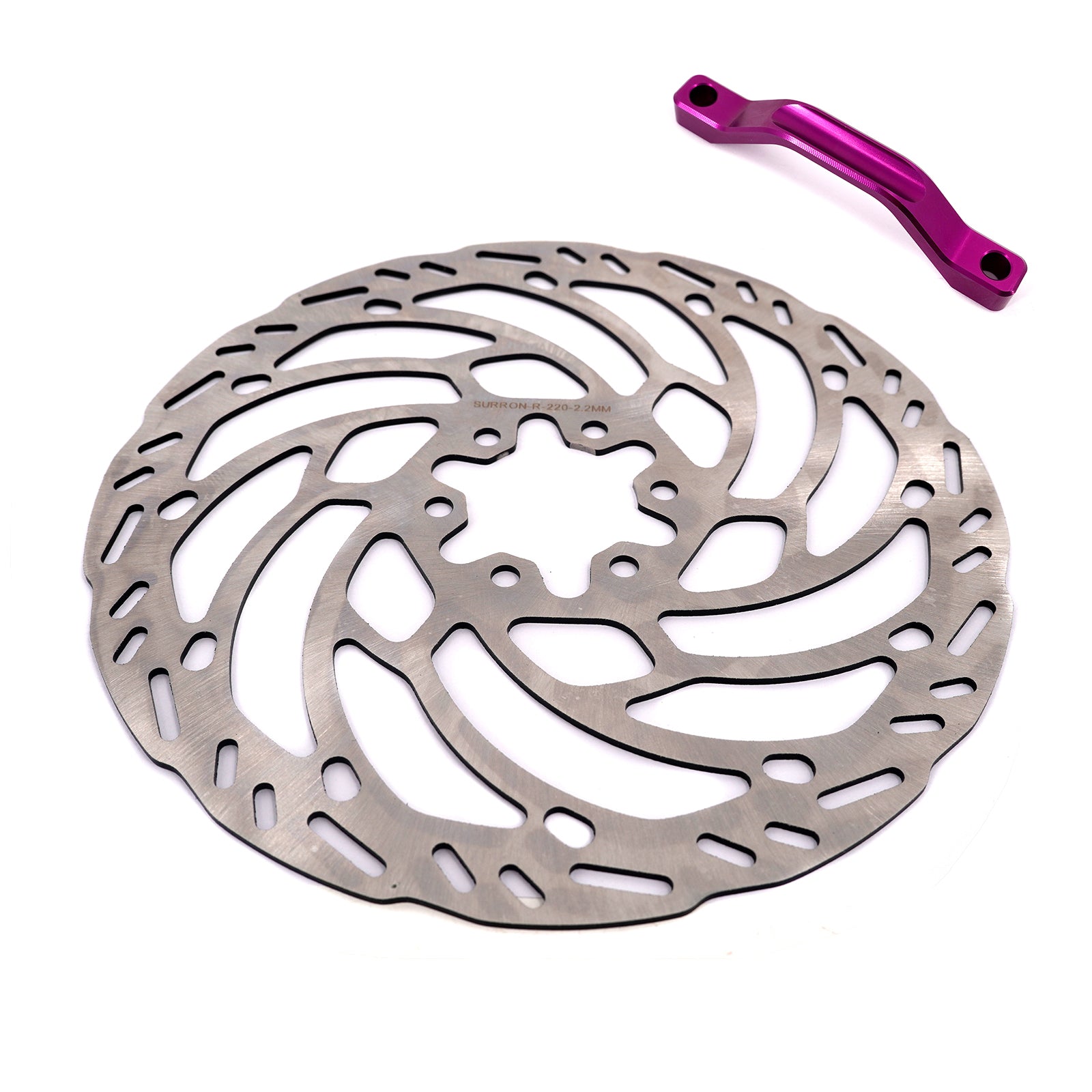 KKE Front 220MM Disc with Adapter For Surron Light Bee X, Segway X160/X260, E-Ride Pros SS, Talaria MX3 (Collective) - Howling Moto