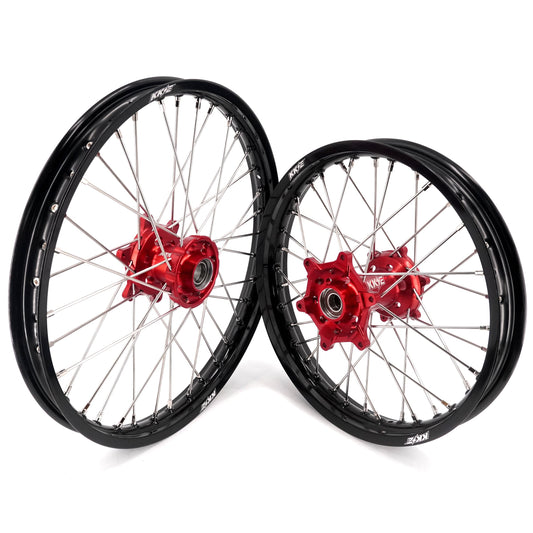KKE 21 & 18 Spoked Enduro Wheels Rims Set FOR BETA RR 2013-2024 Red - Howling Moto