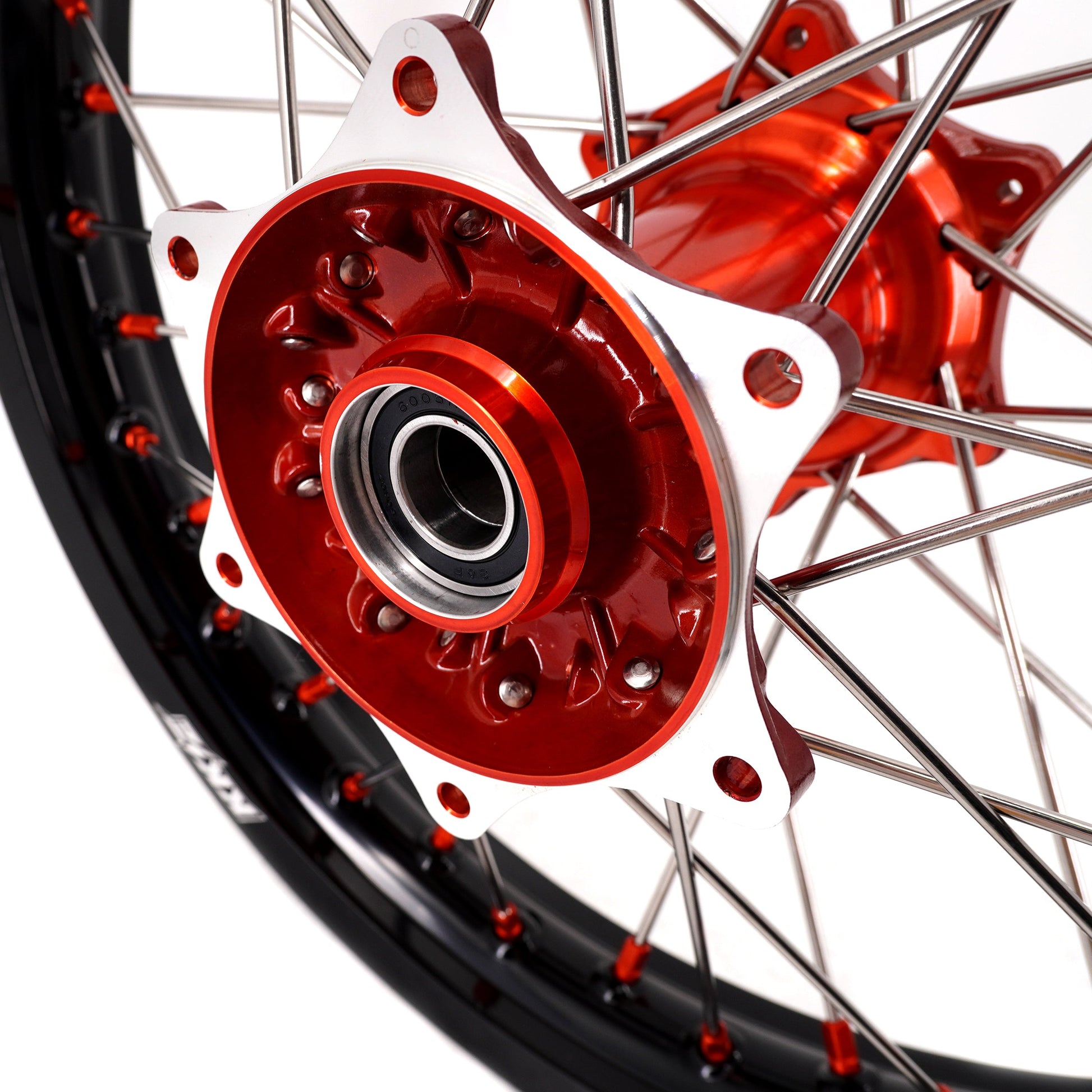 KKE 21" 18" Cast Enduro Wheels For KTM EXC EXC-F EXC-E 2003-2024 Orange Nipples - Howling Moto