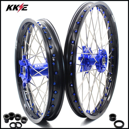 KKE 21 18 Rims for Yamaha WR250F 2001-2016 WR450F 2003-2015 Blue Nipple 250mm/245mm - Howling Moto