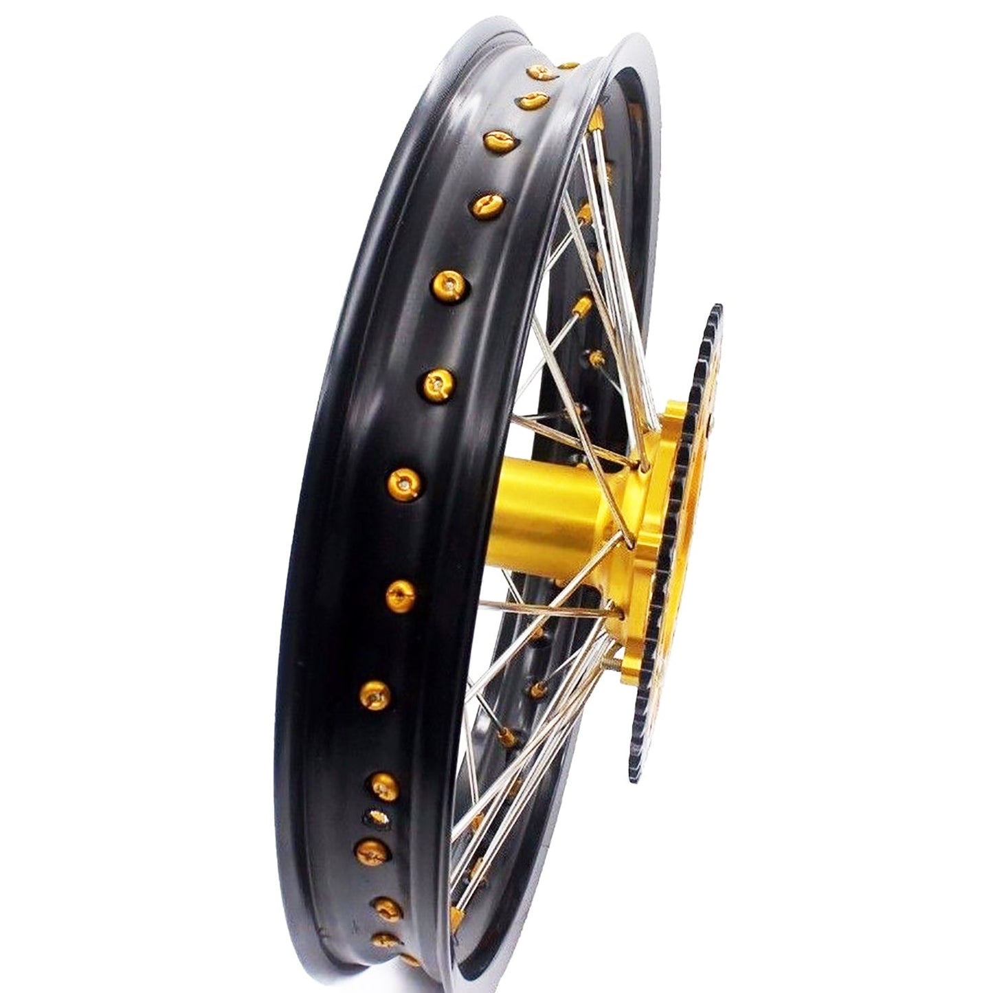 KKE 21 & 18 Enduro Rims for Suzuki RMZ250 2007-2022 RMZ450 2005 Gold Nipple - Howling Moto