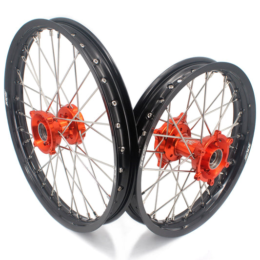KKE 17"*1.4/14"*1.6 Kid's Big Wheels Rims Fit KTM SX 85 2021-2024 Orange Hub - Howling Moto