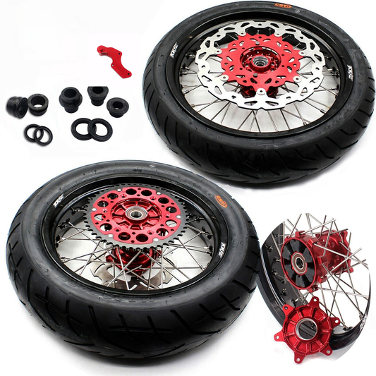 KKE 17 Inch CUSH Drive Supermoto Rims Tires For HONDA XR650L 1993-2024 - Howling Moto