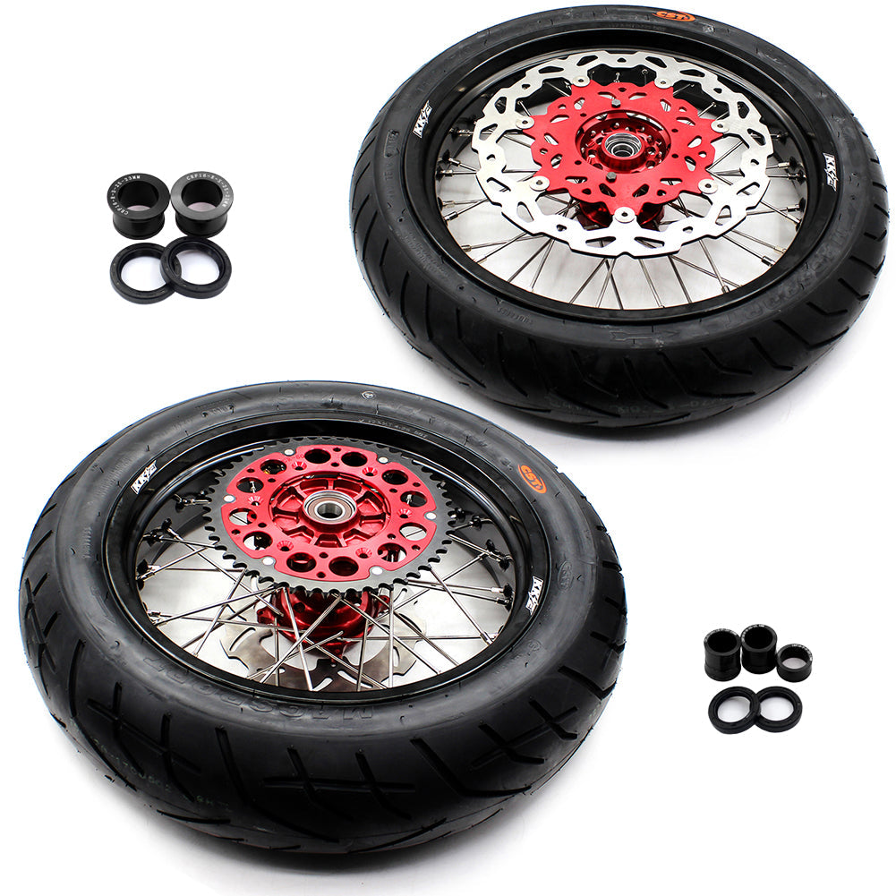 KKE 17 Inch CUSH Drive Supermoto Rims Tires For HONDA XR650L 1993-2024 - Howling Moto