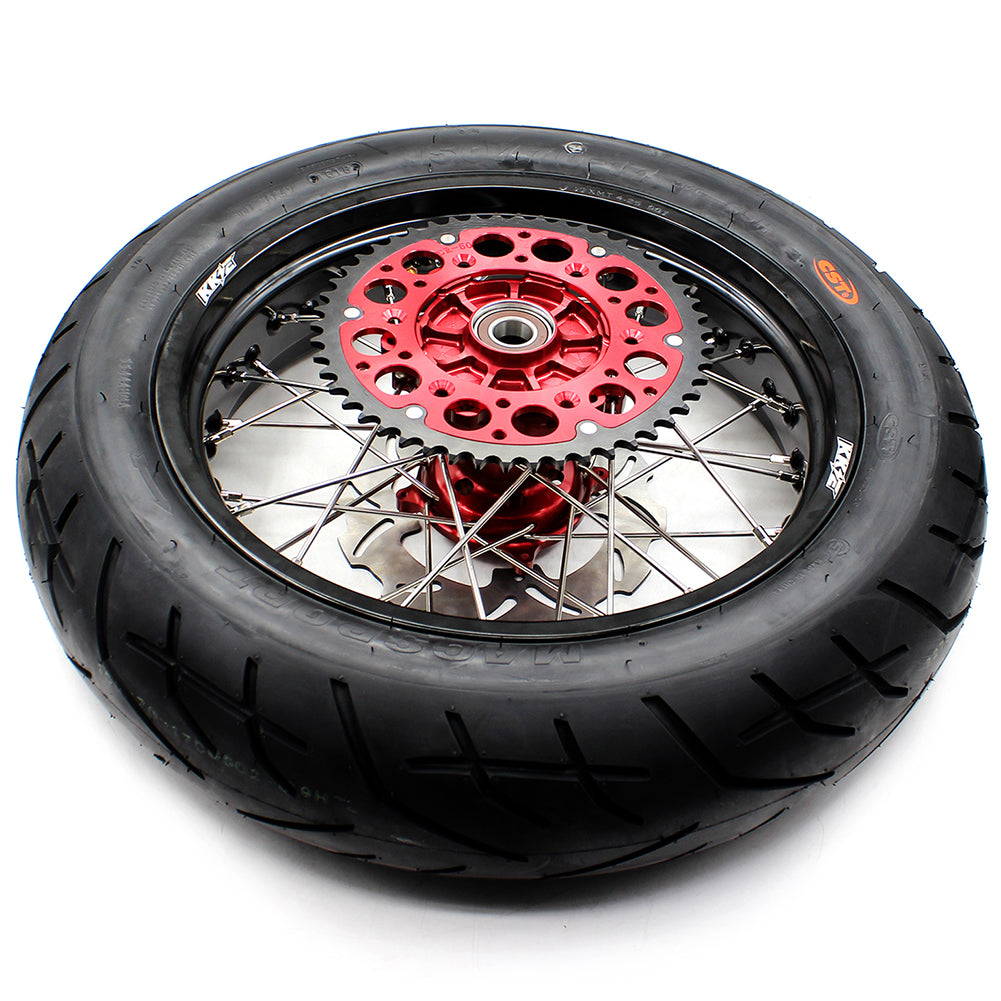 KKE 17 Inch CUSH Drive Supermoto Rims Tires For HONDA XR650L 1993-2024 - Howling Moto