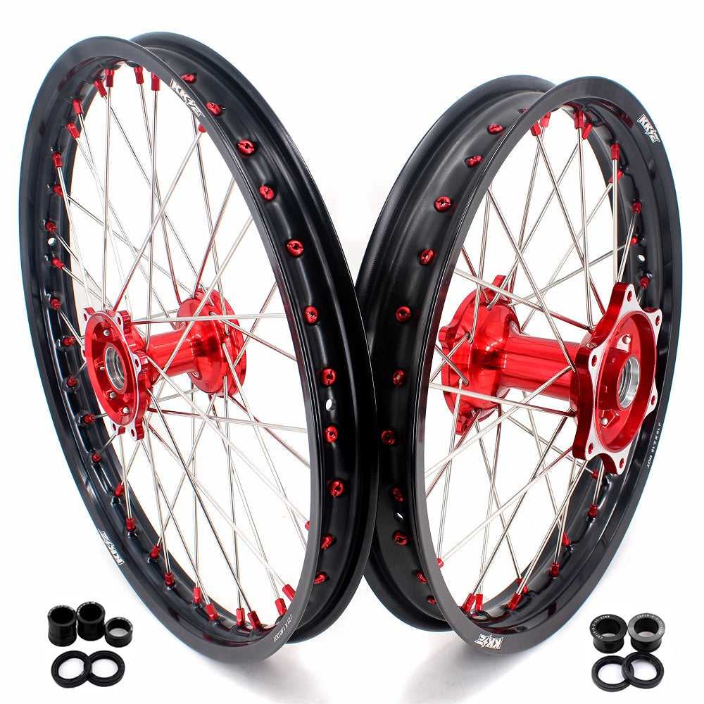 KKE 21" 18" Cast Aluminum Wheels Rims For HONDA CRF250R CRF450R CRF450L CRF450X CRF450RL 2025 - Howling Moto