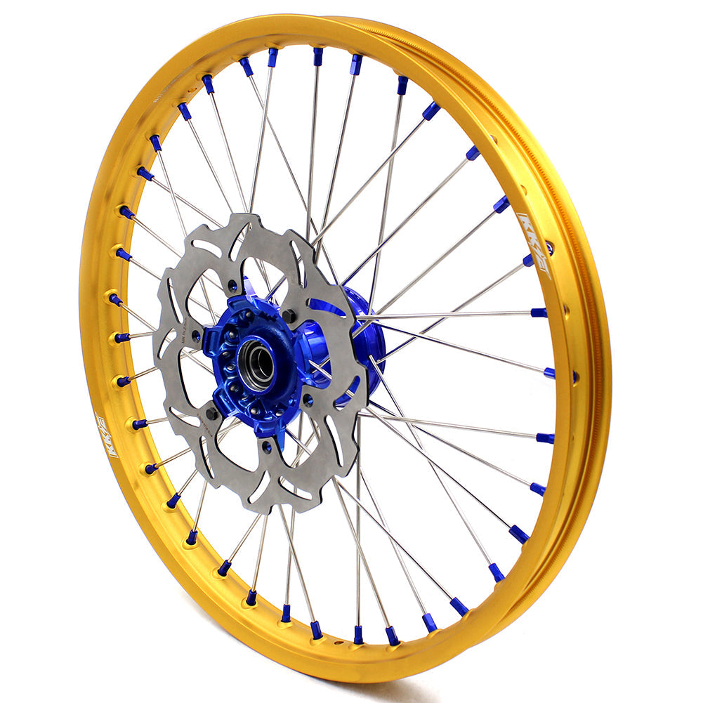 KKE 21"&18" Enduro Dirtbike Casting Wheels For YAMAHA YZ125 YZ250 1999-2016 YZ250F YZ450F 2003-2015 Gold Rim With Disc - Howling Moto