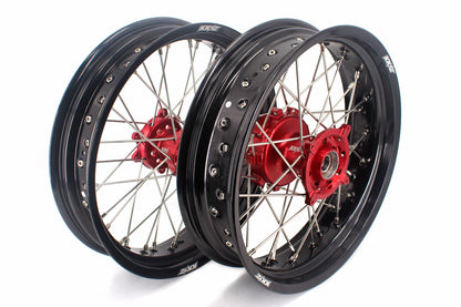 KKE 3.5 & 4.25 Cush Drive Supermoto Rims for HONDA CRF250R/450R 2002-2012 Red&Black - Howling Moto