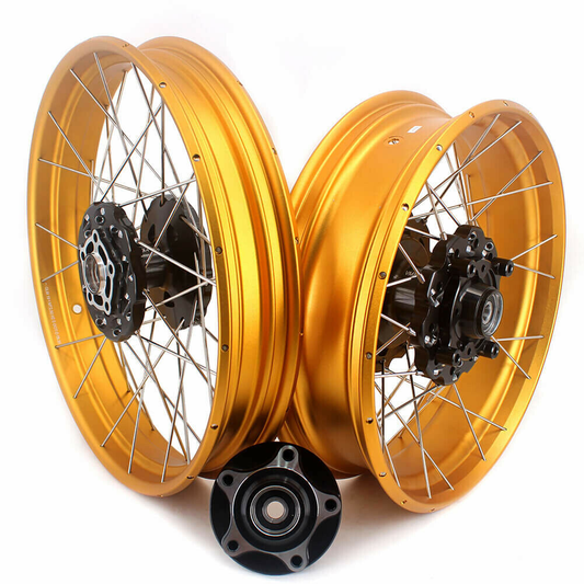 VMX-Racing Fit Honda CB500X 2022-2025 Tubeless 2.5*19 & 4.25*17 Wheels Rims Gold GLM Rims - Howling Moto