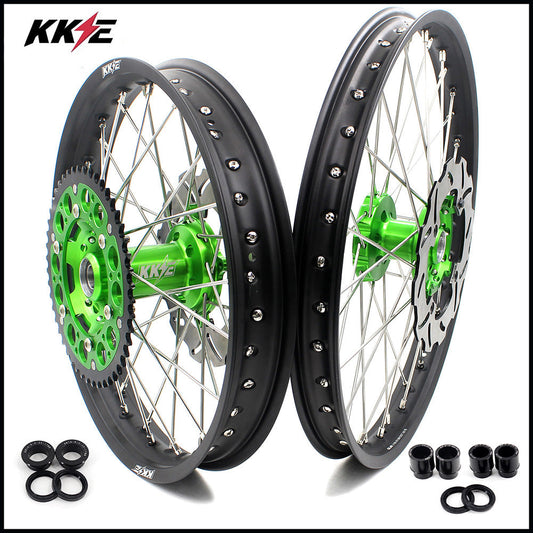 KKE 21/18 Enduro or 21/19 MX Wheels for Kawasaki KX125 KX250 2003-2005 Disc - Howling Moto