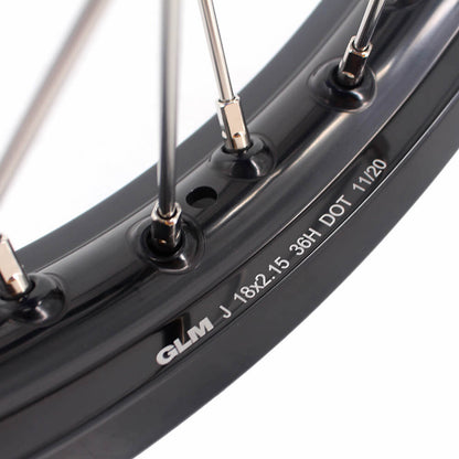 KKE 21 & 18 Enduro Rims for GAS GAS Enduro Bikes 2018-2020 Red CNC Hub - Howling Moto